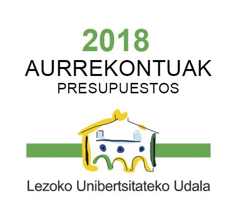 Aurrekontuak 2018 Aurrekontuak 2018