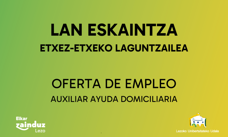 Lan eskaintza etxez-etxeko laguntzailea