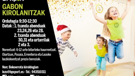 Amplia oferta deportiva para estas Navidades en Lezo