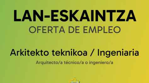 EL AYUNTAMIENTO DE LEZO ABRE UNA CONVOCATORIA PARA EL PUESTO DE ARQUITECTO TÉCNICO O INGENIERO