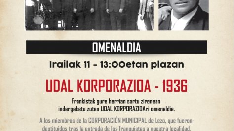 Memoria Historikoaren inguruko ekitaldiak, Lezon