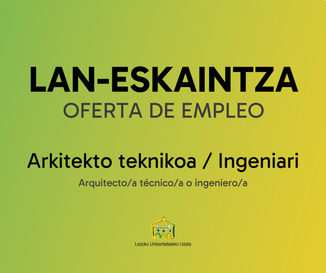 Lan eskaintza arkitekto teknikoa