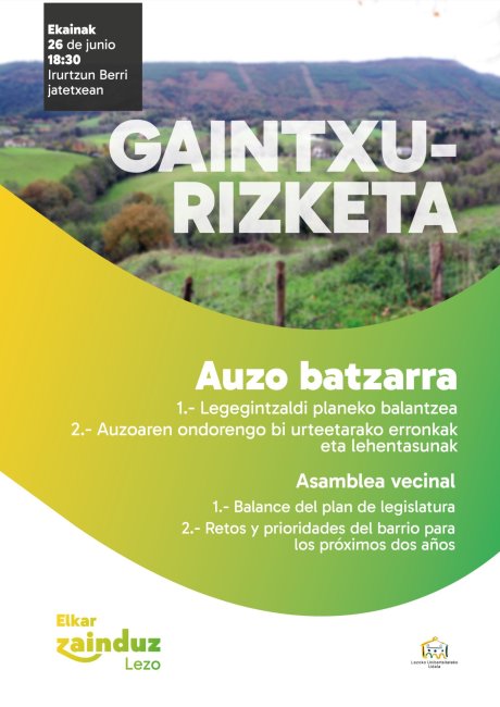 AUZO-BATZARRA Gaintxurizketa